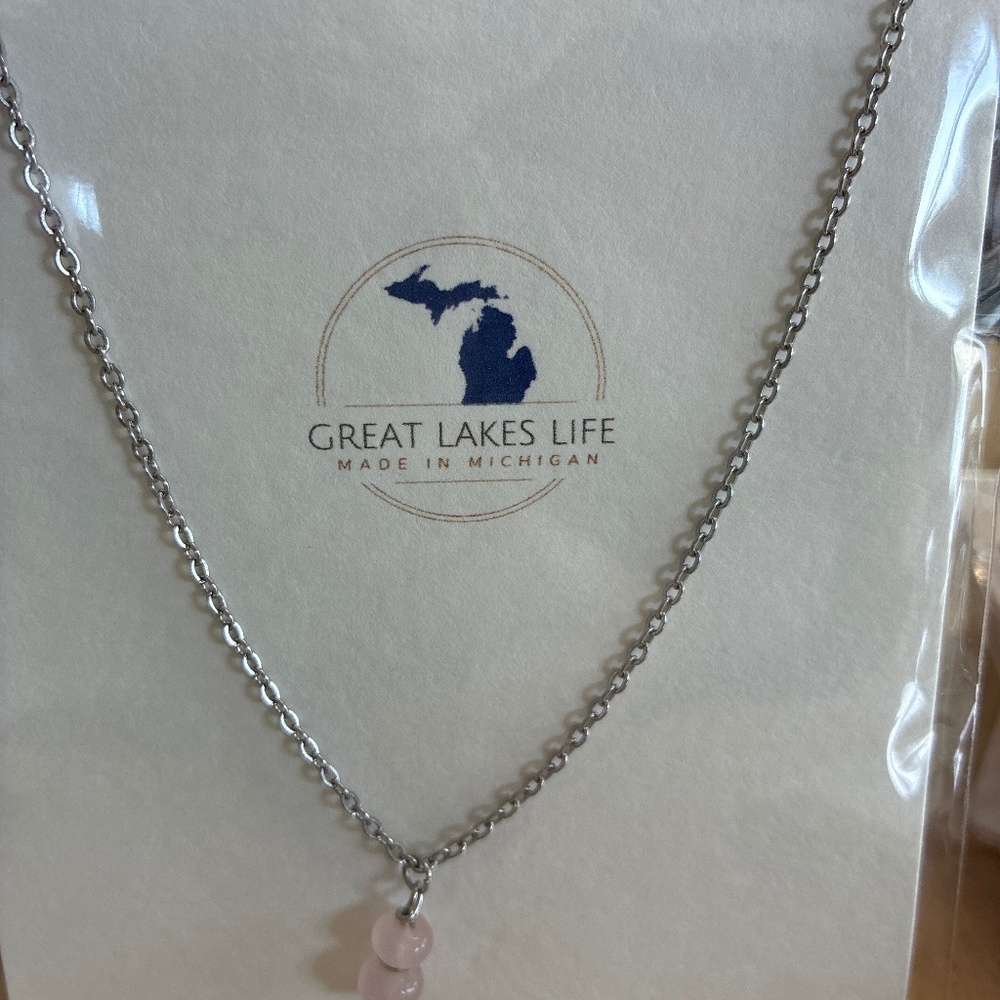 Rose Quartz necklace NWT